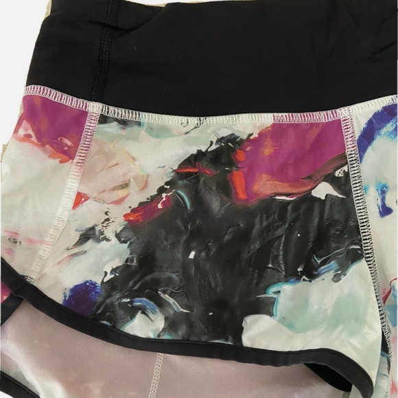 🥳HP🥳Lululemon Pigment Multi/Black Shorts Pink Black - Picture 6 of 13